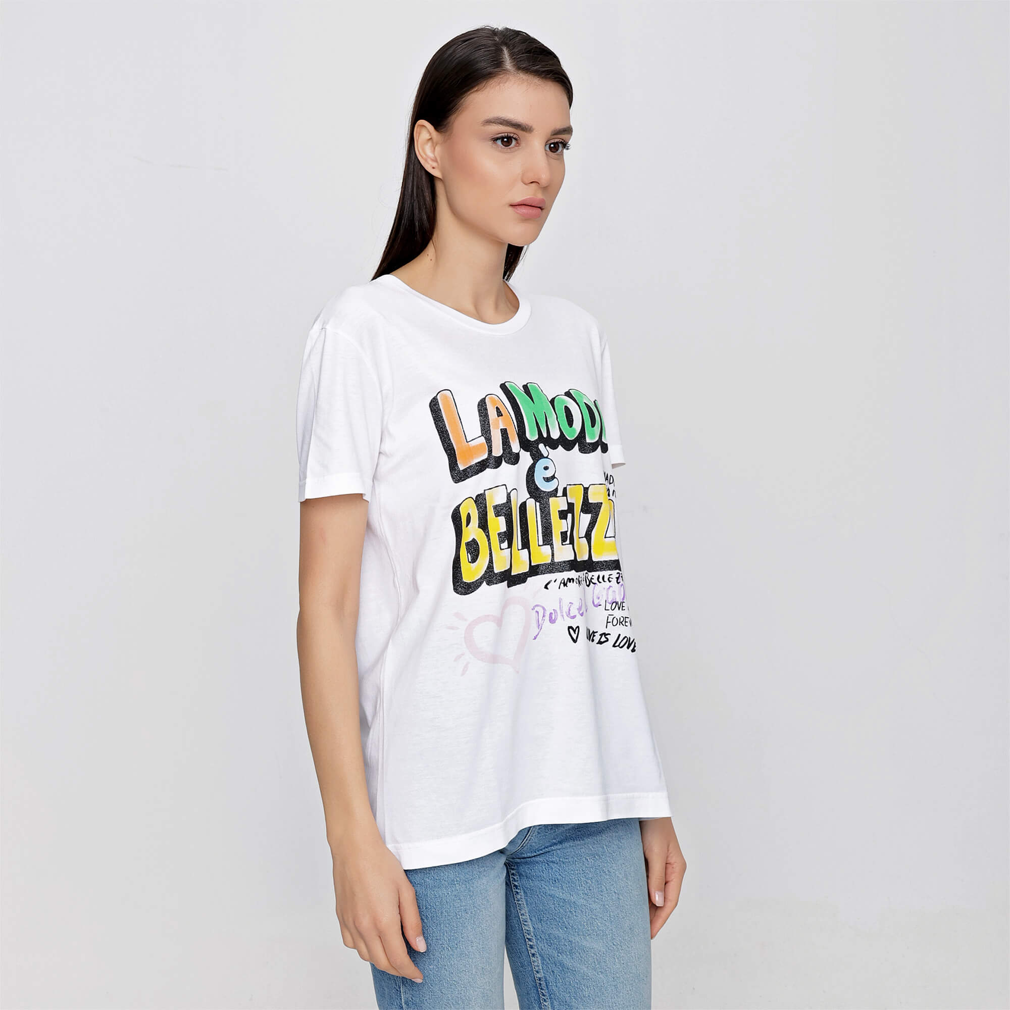 Dolce&Gabbana - Cotton White Multicolor Print T-shirt